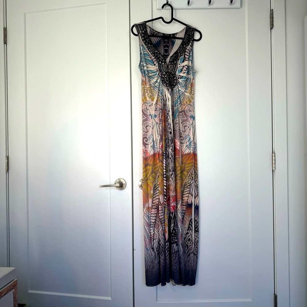 APT. 9 women’s boho maxi dress embroidery colorful size XS sleeveless